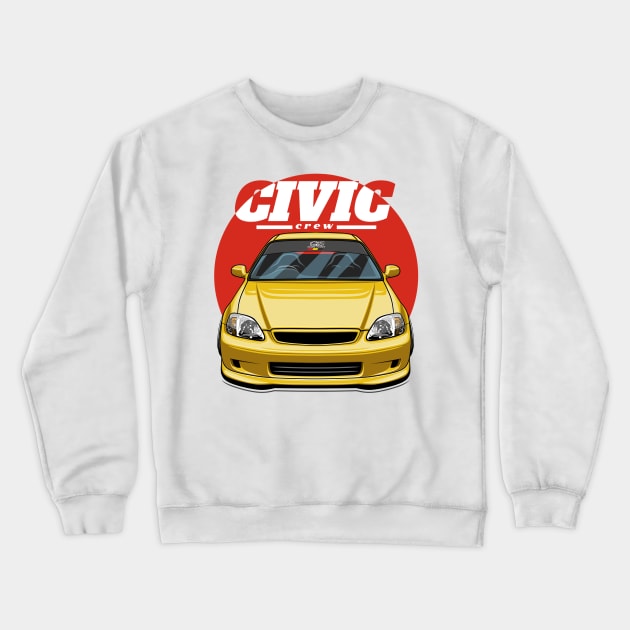 Civic Crew (yellow) Crewneck Sweatshirt by Rezall Revolution